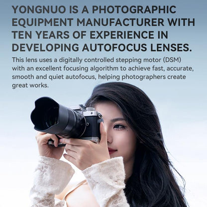 YONGNUO YN56mm F1.4Z DA DSM WL Pro APS-C Frame Lens with Remote Control for Nikon Z-mount, YN56mm F1.4Z DA DSM WL Pro
