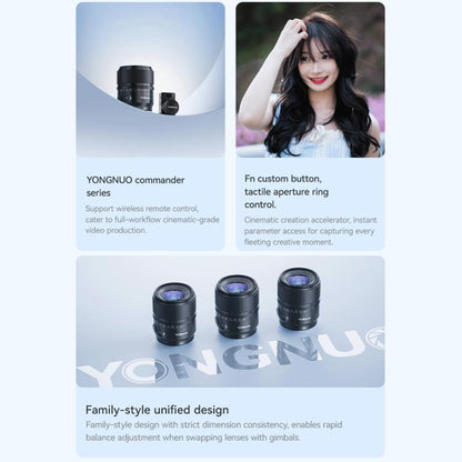 YONGNUO YN56mm F1.4S DA DSM WL Pro APS-C Frame Lens with Remote Control for Sony E-mount, YN56mm F1.4S DA DSM WL Pro
