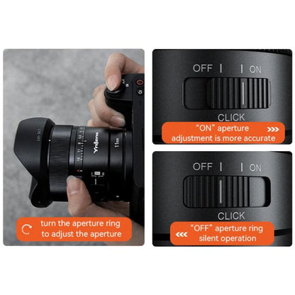 YONGNUO YN11mm F1.8S DA DSM WL APS-C Frame Ultra Wide Angle Lens with Remote Control for Sony E-mount, YN11mm F1.8S DA DSM WL