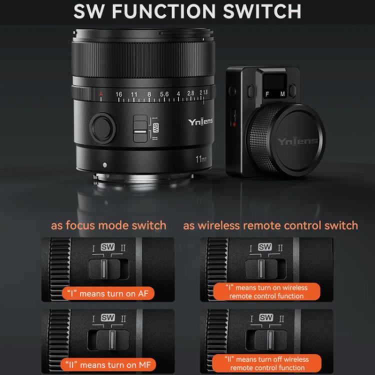 YONGNUO YN11mm F1.8S DA DSM WL APS-C Frame Ultra Wide Angle Lens with Remote Control for Sony E-mount, YN11mm F1.8S DA DSM WL