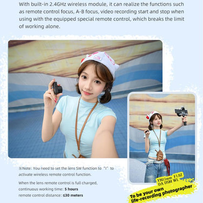 YONGNUO YN11mm F1.8Z DA DSM WL APS-C Frame Ultra Wide Angle Lens with Remote Control for Nikon Z-mount, YN11mm F1.8Z DA DSM WL