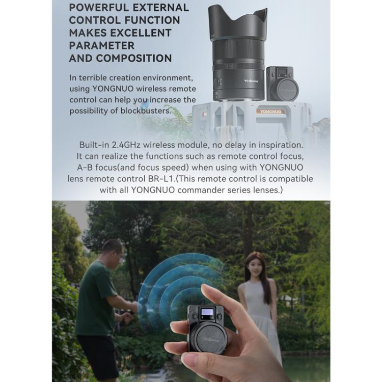 YONGNUO YN33mm F1.4Z DA DSM WL Pro APS-C Frame Lens with Remote Control for Nikon Z-mount, YN33mm F1.4Z DA DSM WL Pro