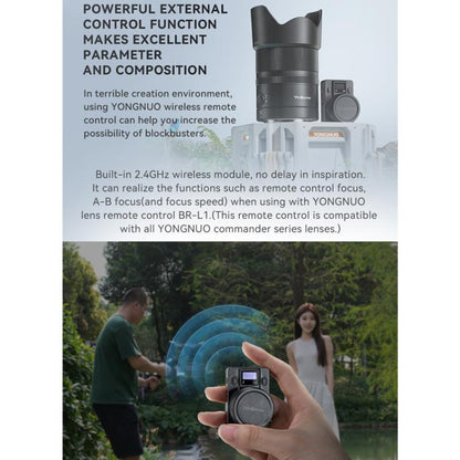 YONGNUO YN33mm F1.4Z DA DSM WL Pro APS-C Frame Lens with Remote Control for Nikon Z-mount, YN33mm F1.4Z DA DSM WL Pro