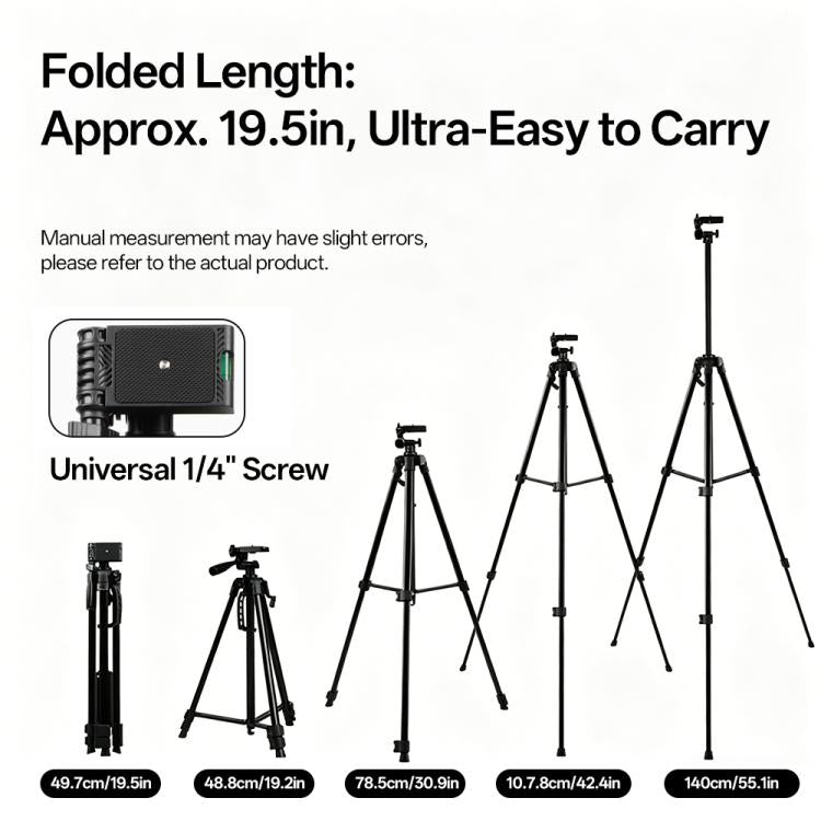 3366 1.4m Portable Phone Live Selfie Tripod DV SLR Camera Stand