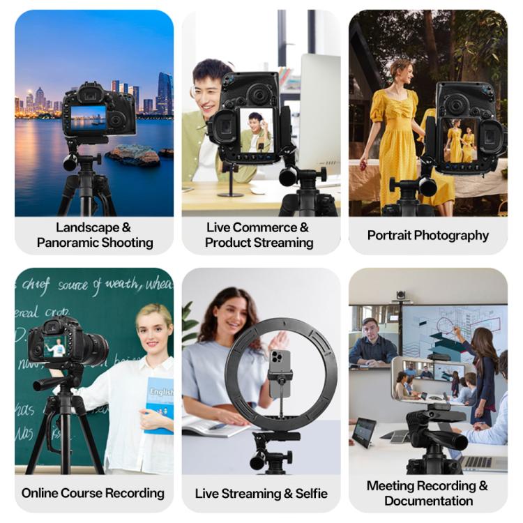 3366 1.4m Portable Phone Live Selfie Tripod DV SLR Camera Stand