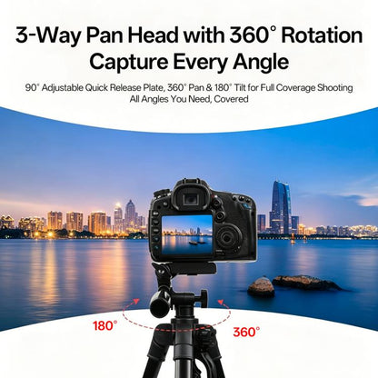 3366 1.4m Portable Phone Live Selfie Tripod DV SLR Camera Stand