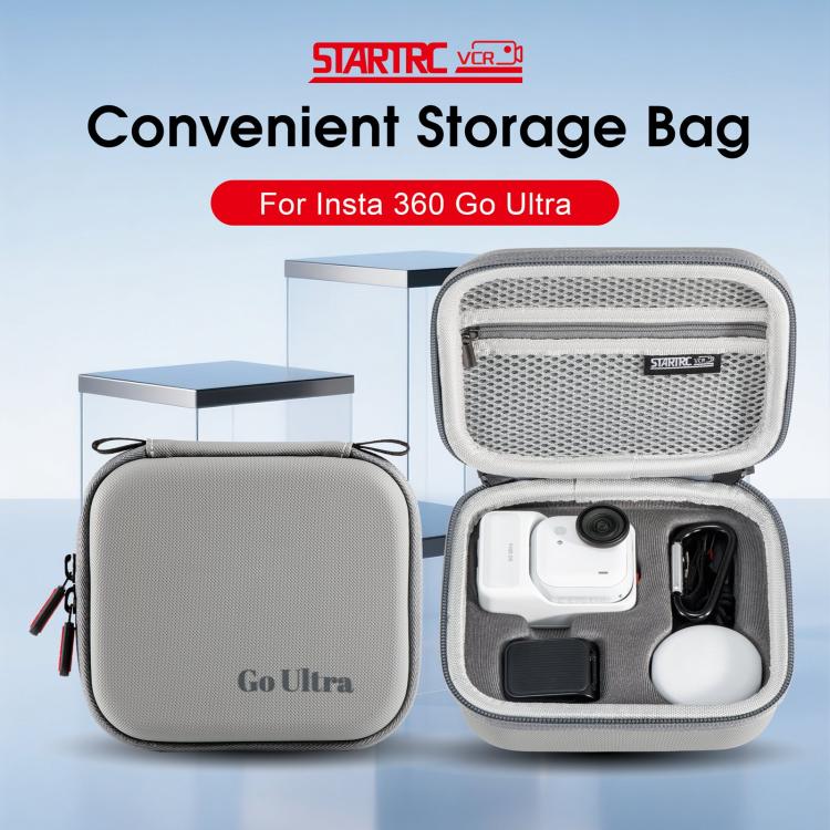 For Insta360 GO Ultra STARTRC Standard Portable Protective Box Diamond Texture PU Storage Bag, For Insta360 GO Ultra