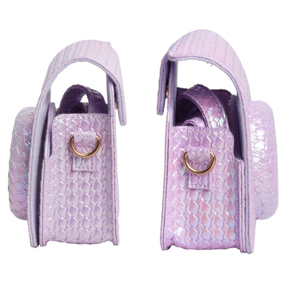 For FUJIFILM instax mini 12 Colorful Woven Leather Case Full Body Camera Bag + Photo Album with Strap