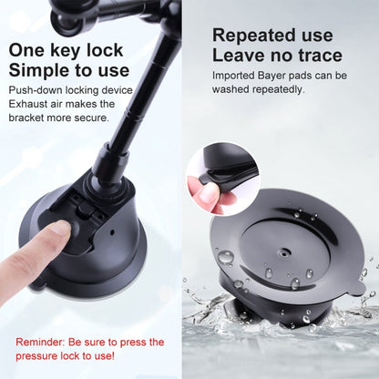 Single Suction Cup Articulating Friction Magic Arm Phone Clamp Mount, Single Suction Cup Magic Arm