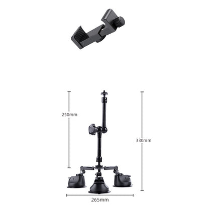 Tri-leg Suction Cup Articulating Friction Magic Arm Phone Clamp Mount, Tri-leg Suction Cup Magic Arm