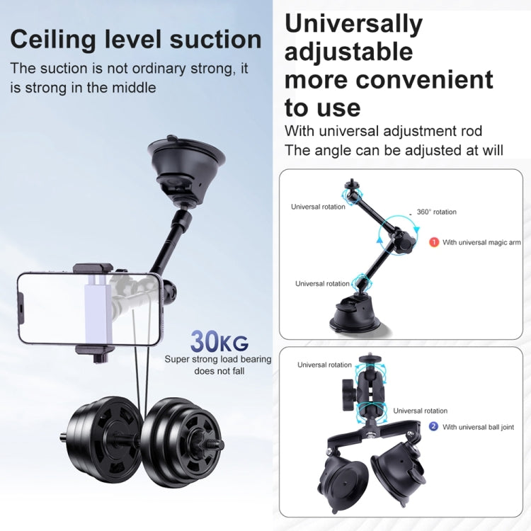 Single Suction Cup Connecting Rod Arm Phone Clamp Mount, Single Suction Cup Connecting Rod