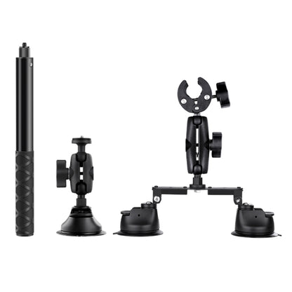 Dual-leg Suction Cup + Single Suction Cup with Selfie Stick Kits, Suction Cup Selfie Stick