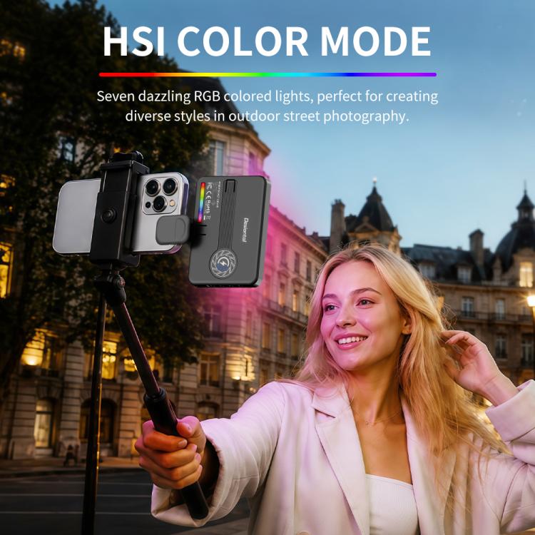 Desiontal iReal-X3 Slim RGB Fill Light 2500K-9000K Pocket LED Video Light, iReal-X3