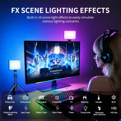 Desiontal iReal-X3 Slim RGB Fill Light 2500K-9000K Pocket LED Video Light, iReal-X3