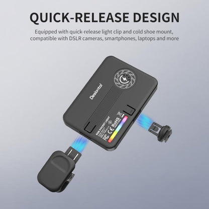 Desiontal iReal-X3 Slim RGB Fill Light 2500K-9000K Pocket LED Video Light, iReal-X3