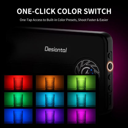 Desiontal iReal-X3 Slim RGB Fill Light 2500K-9000K Pocket LED Video Light, iReal-X3