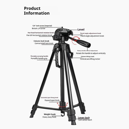 3520 Universal Selfie Live Tripod Mount with Head & Phone Clamp, 3520 Tripod