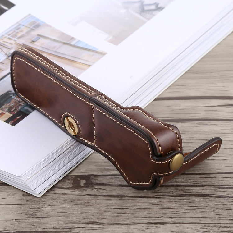 1/4 inch Thread PU Leather Camera Half Case Base for Olympus EM5 / EM5 Mark II, For Olympus EM5