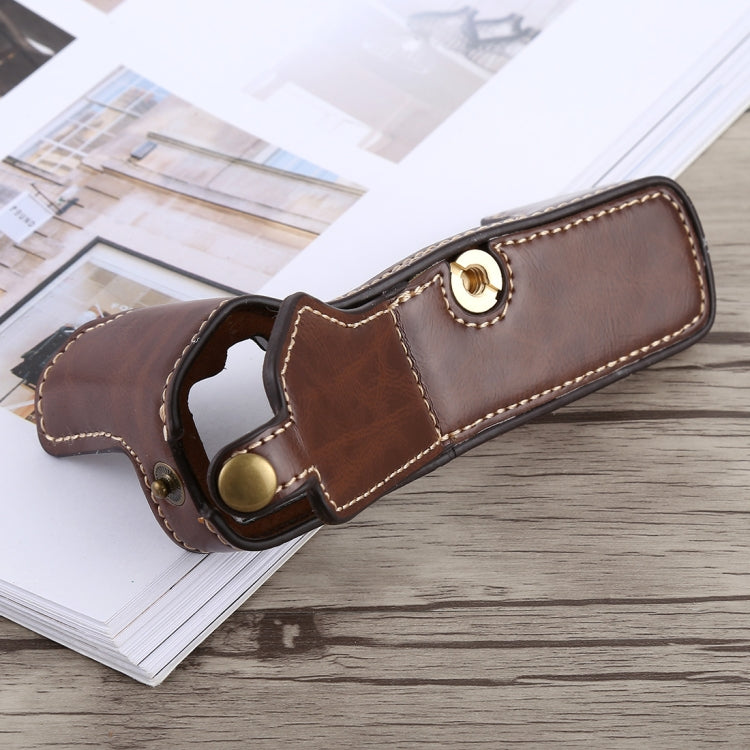 1/4 inch Thread PU Leather Camera Half Case Base for Olympus EM5 / EM5 Mark II, For Olympus EM5