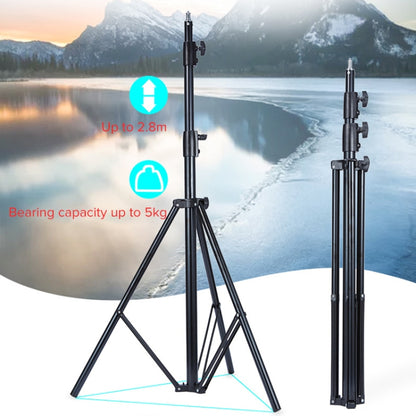 TRIOPO 2.8m Height Professional Photography Metal Lighting Stand Holder for Studio Flash Light, 2.8m Height