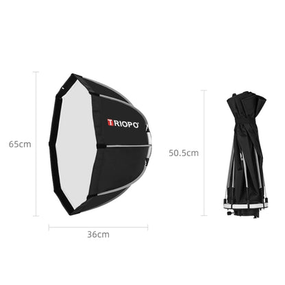 TRIOPO K65 65cm Speedlite Flash Octagon Parabolic Softbox Bowens Mount Diffuser for Speedlite, K65