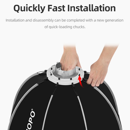 TRIOPO K90 90cm Speedlite Flash Octagon Parabolic Softbox Bowens Mount Diffuser for Speedlite, K90