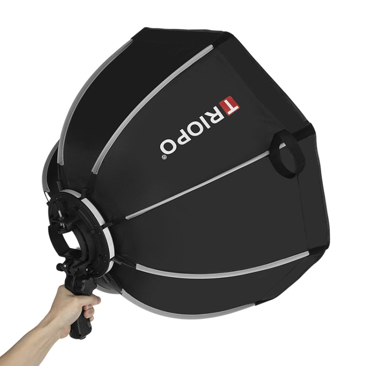 TRIOPO KS65 65cm Speedlite Flash Octagon Parabolic Softbox Diffuser with Bracket Mount Handle for Speedlite, KS65