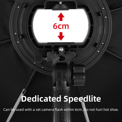 TRIOPO KS65 65cm Speedlite Flash Octagon Parabolic Softbox Diffuser with Bracket Mount Handle for Speedlite, KS65