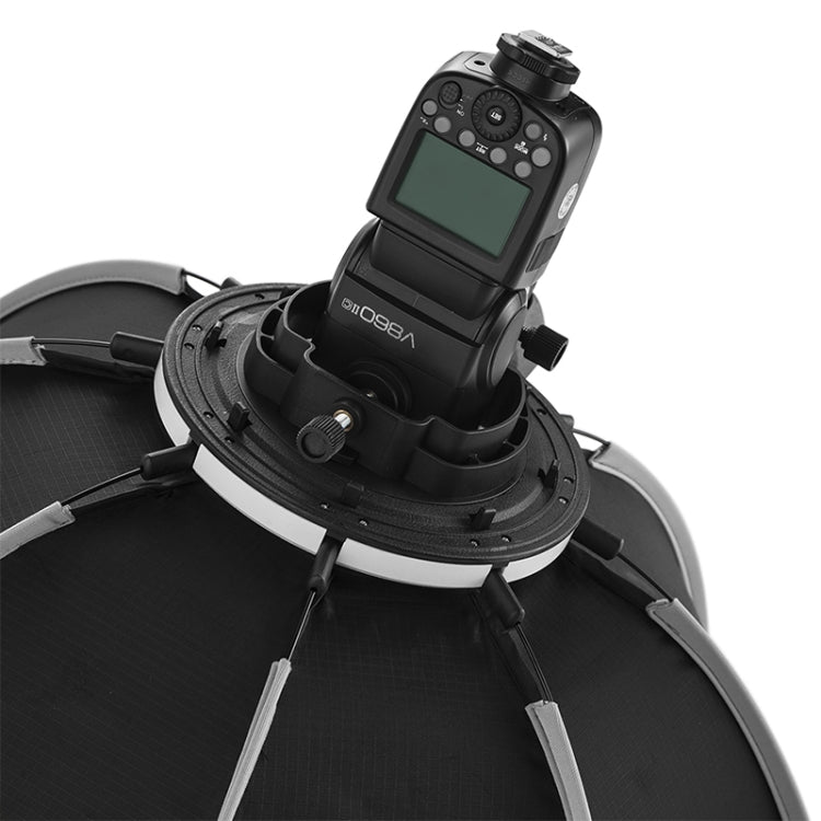 TRIOPO KS65 65cm Speedlite Flash Octagon Parabolic Softbox Diffuser with Bracket Mount Handle for Speedlite, KS65