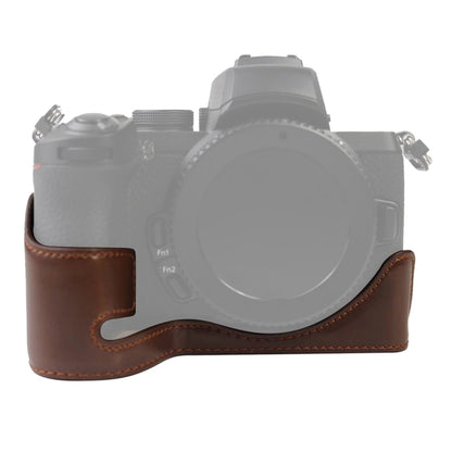 1/4 inch Thread PU Leather Camera Half Case Base for Nikon Z50, For Nikon Z50