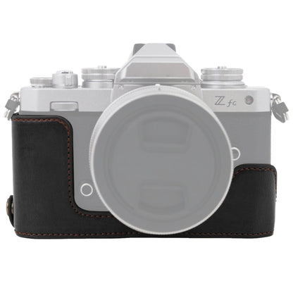 1/4 inch Thread PU Leather Camera Half Case Base for Nikon Z fc, For Nikon Z fc