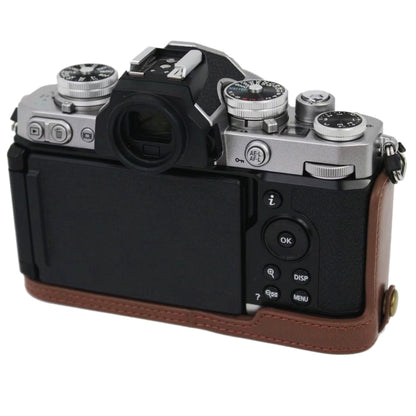 1/4 inch Thread PU Leather Camera Half Case Base for Nikon Z fc, For Nikon Z fc