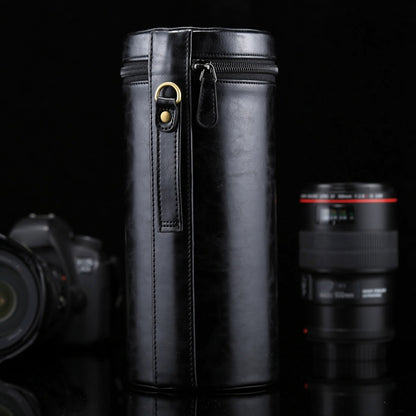 Extra Large Lens Case Zippered PU Leather Pouch Box for DSLR Camera Lens, Size: 24.5*10.5*10.5cm, 24.5 x 10.5cm (Brown), 24.5 x 10.5cm (Coffee), 24.5 x 10.5cm (Black)
