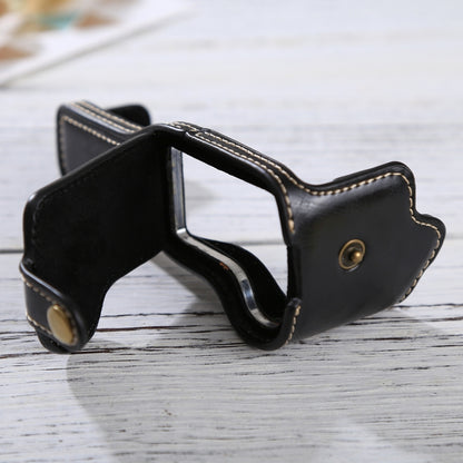 1/4 inch Thread PU Leather Camera Half Case Base for Canon EOS M3, For Canon M3