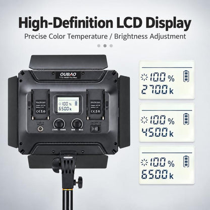 TRIOPO TTV-480Bi 48W 2700-6500K Bi-Color 480 LEDs Video Fill Light, TTV-480Bi (EU Plug), TTV-480Bi (US Plug)