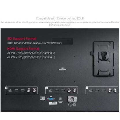 FEELWORLD PS101 Triple 10.1-inch Vertical Dispaly Carry-on Monitor High Brightness 1000nit Portable Protective Case