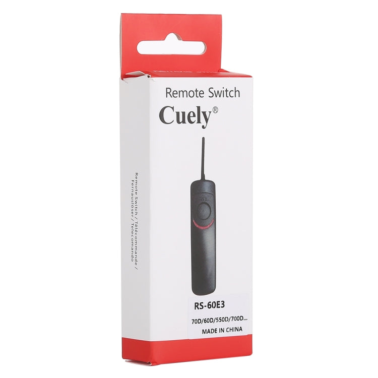 Cuely RS-60E3 Remote Switch Shutter Release Cord for Canon EOS 70D / 60D / 550D / 700D, RS-60E3
