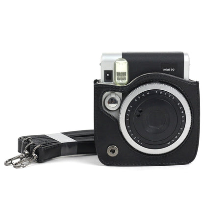 PU Leather Camera Protective bag for FUJIFILM Instax Mini 90 Camera, with Adjustable Shoulder Strap, For FUJIFILM Instax Mini 90