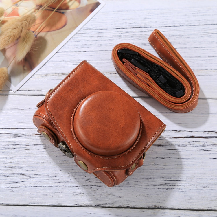 Full Body Camera PU Leather Camera Case Bag with Strap for Canon PowerShot G7 X Mark II, For Canon PowerShot G7 X Mark II, For G7X II, For G7X Mark II