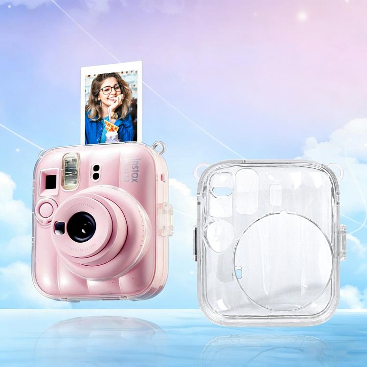 For FUJIFILM instax mini 13 Protective Crystal Shell Case with Shoulder Strap, For FUJIFILM instax mini 13