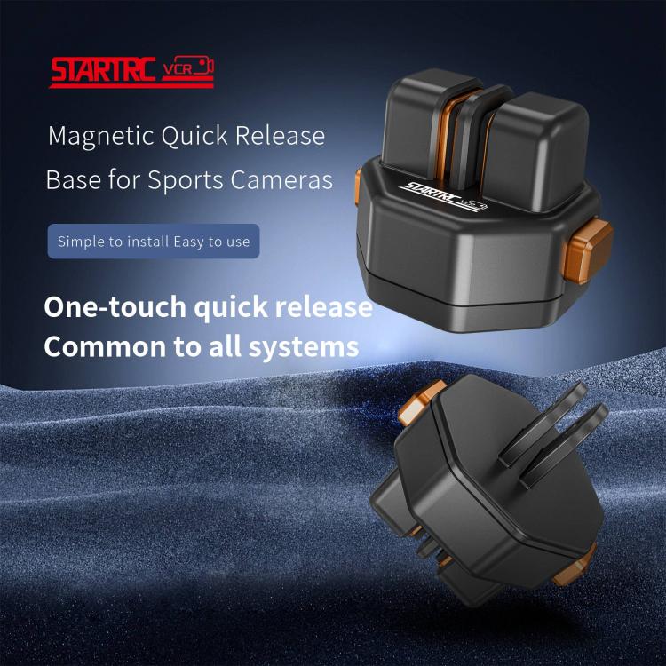 STARTRC VCR Snap-Mag Magnetic Quick Release Base Mount For GoPro, Snap-Mag Magnetic Base