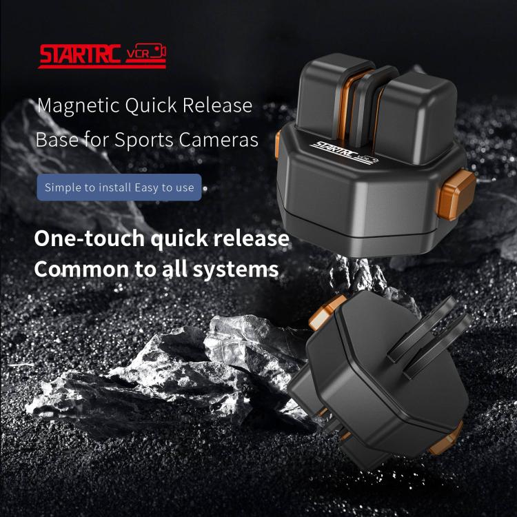 STARTRC VCR Snap-Mag Quick Release Base Mount Adapter For GoPro, Quick Release Base