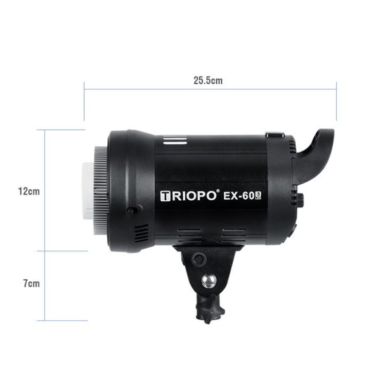 TRIOPO EX-60W Studio Flash Built-in Dissipate Heat System with EX-60III LED Single Light, EX-60W
