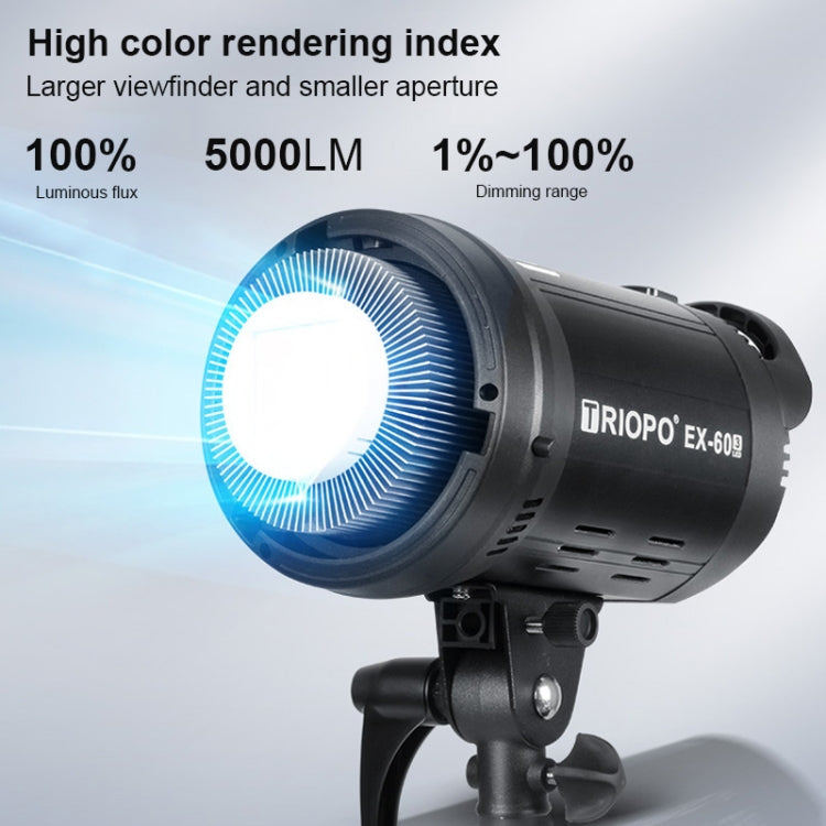 TRIOPO EX-60W Studio Flash Built-in Dissipate Heat System with EX-60III LED Single Light, EX-60W