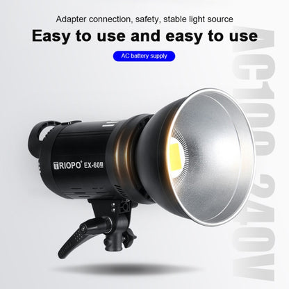 TRIOPO EX-60W Studio Flash Built-in Dissipate Heat System with EX-60III LED Single Light, EX-60W