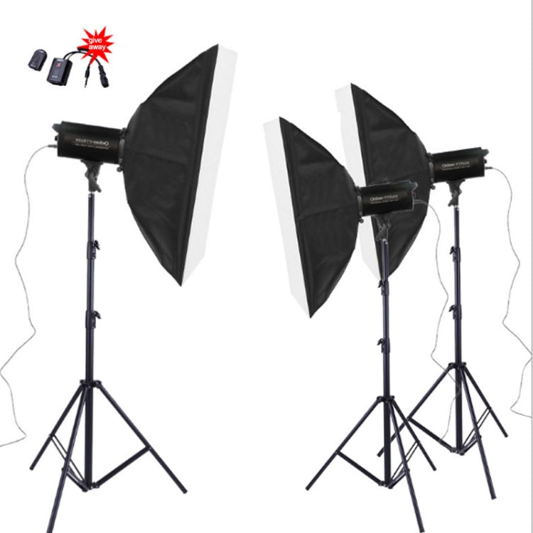 TRIOPO Oubao TTR300W 60x90cm Studio Softbox + 2.8m Tripod Mount + 3x E27 150W Light Bulb Photography Lighting Set, TTR300W
