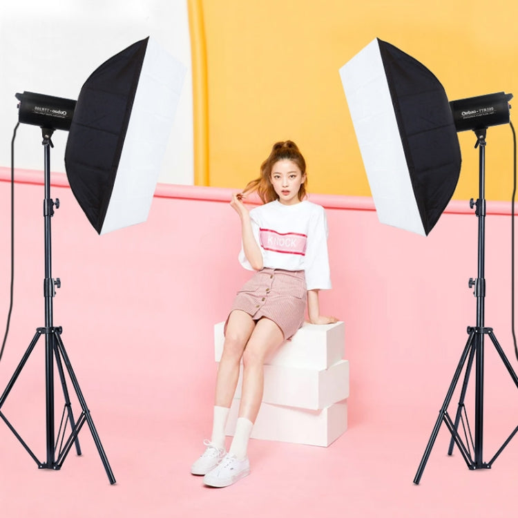 TRIOPO Oubao TTR300W 60x90cm Studio Softbox + 2.8m Tripod Mount + 3x E27 150W Light Bulb Photography Lighting Set, TTR300W