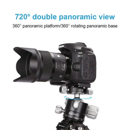 TRIOPO GS2808 Camcorder Photography No Axial Carbon Fiber Tripod Mount Holder with Ball Head, Load: 15KG, GS2808