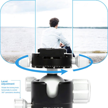 TRIOPO GS2808 Camcorder Photography No Axial Carbon Fiber Tripod Mount Holder with Ball Head, Load: 15KG, GS2808