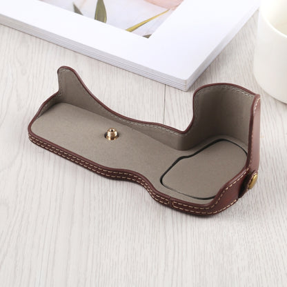 1/4 inch Thread PU Leather Camera Half Case Base for Canon EOS R, For Canon R